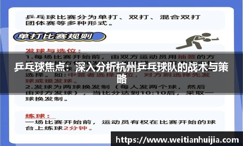 乒乓球焦点：深入分析杭州乒乓球队的战术与策略